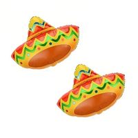 Set x 2 globos metálicos sombrero mexicano grande fiesta México