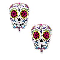 Set x 2 globos metálicos calavera mexicana estilo catrina fiesta México