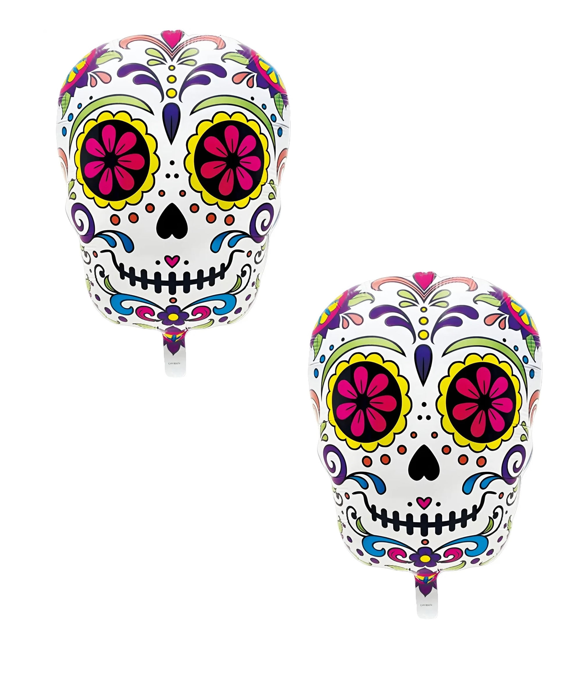 Set x 2 globos metálicos calavera mexicana estilo catrina fiesta México
