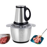 Procesador de carne picador y cortador verduras acero inoxidable 2L