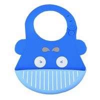Babero Silicona Con Atrapa Comida Para Bebe Baby Froggie Ballena Azul