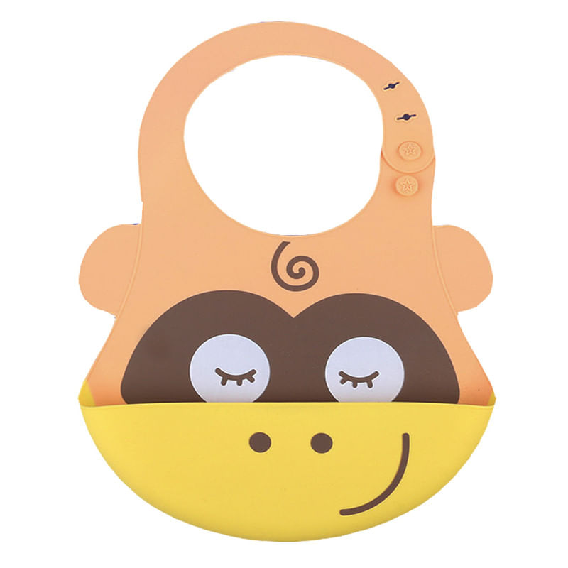 Babero Silicona Con Atrapa Comida Para Bebe Baby Froggie Mono