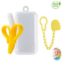 Mordedor Banana Amarillo Para Bebe Con Cadena Ornitorrinco amarillo Baby Froggie