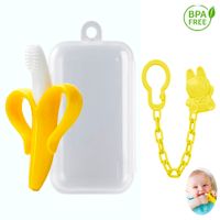 Mordedor Banana Amarillo Con Cadena Baby Froggie Conejo Amarillo Para Bebe