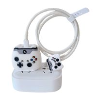 Funda Protectora de Silicona para Cargador 20W Iphone Videojuegos Blanco