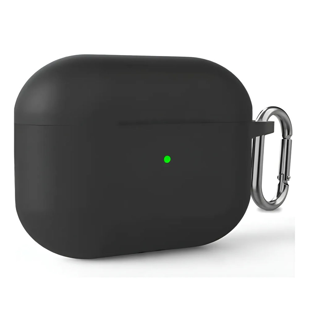 CASE FUNDA DE SILICONA PARA AIRPODS PRO 3 GENERACION 2025 NEGRO