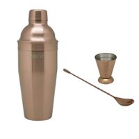 COCTELERA 750 ML COPPER LINE + MEDIDOR CON CUCHARA WAYU