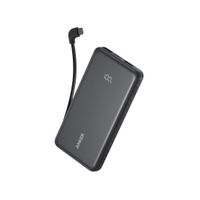 Anker Zolo Power Bank Negro (10K, 22.5W, Built-In USB-C Cable)