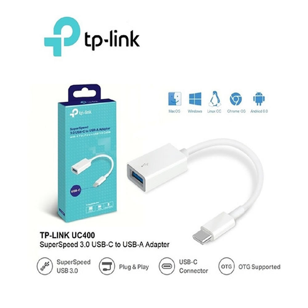 Adaptador OTG USB-C 3.0 a USB-A X TP-Link UC400 Blanco