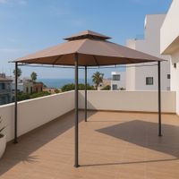 Pérgola de Metal Taupe 290x290cm