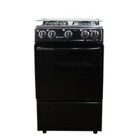 Cocina Imaco 4 Hornillas 20"" Tapa de Vidrio Negro