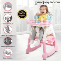 Silla de Comer Escritorio 3 en 1 «ARTTIE» Rosa