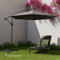 Sombrilla de terraza Lateral Hexagonal 290cm Gris