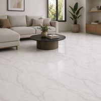Piso Cerámico Marmolizado Catania Blanco 45x45cm 2.23m2 - Calidad Comercial