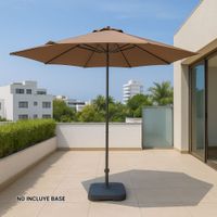 Sombrilla de Terraza Central Polar Hexagonal 262cm Taupe