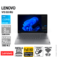 LAPTOP LENOVO V15 G5 IRL, 15.6"" FHD CORE I3-1315U 8GB DDR5-3200MHZ SIN SISTEMA OPERATIVO