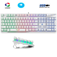 TECLADO ENKORE BRAIN - ENK 603W RGB- WHITE