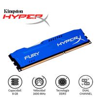MEMORIA RAM KINGSTON HYPERX FURY AZUL DDR3-8GB 1600MHZ
