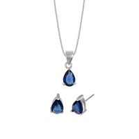 Set de Collar y Aretes Gota Plata 925