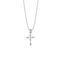 Collar Cruz Oval Plata 925