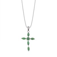 Collar Esmeralda Casual Plata 925