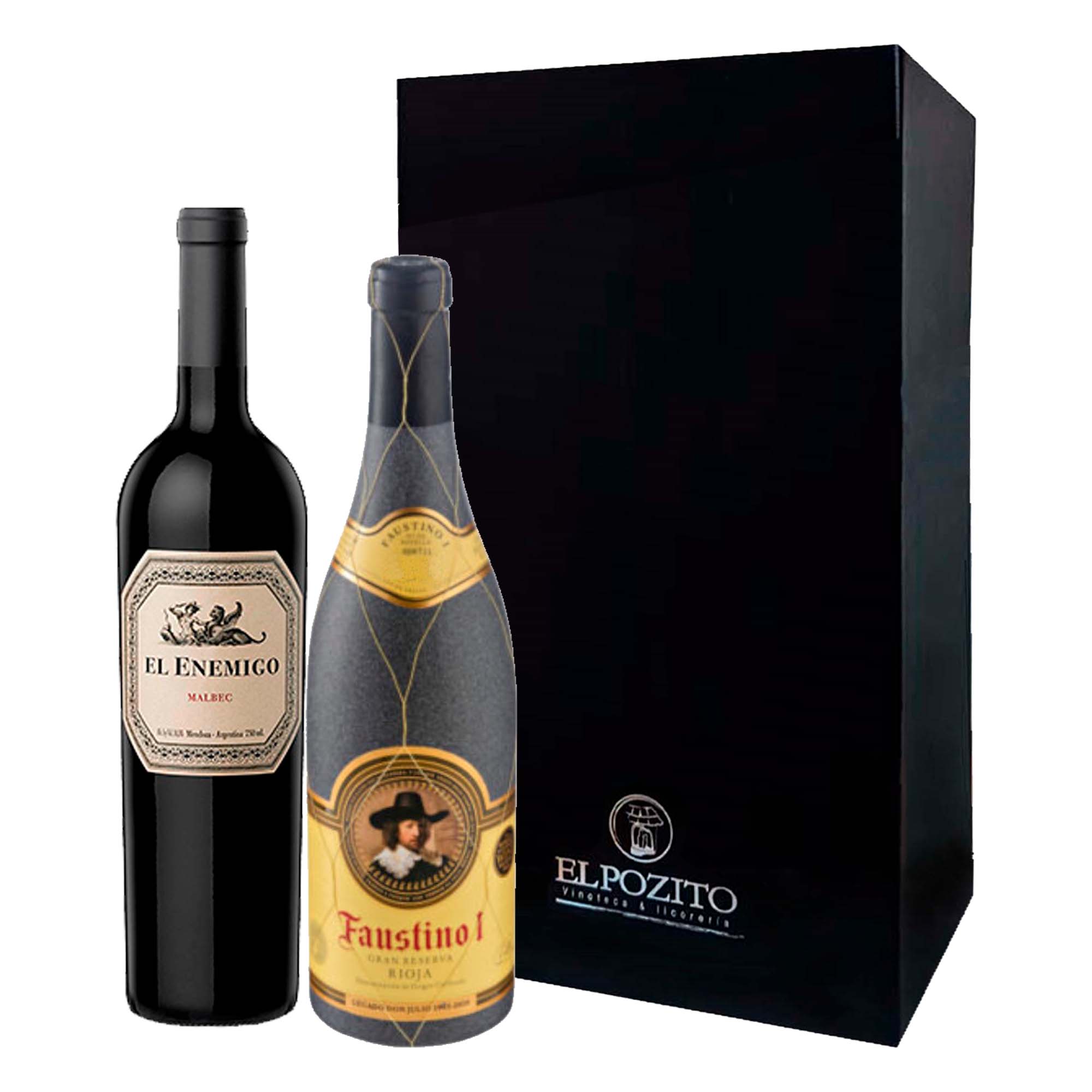 GIFT BOX VINO EL ENEMIGO MALBEC 750ML + VINO FAUSTINO I GRAN RESERVA 750ML