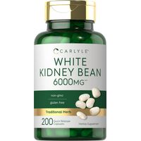 White Kidney Bean 6000mg Carlyle 120 Capsulas Bloqueador carbohidratos - USA