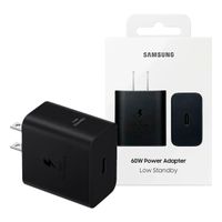 Cargador Samsung 60w Tipo C Para Serie S26 S25 Original Negro