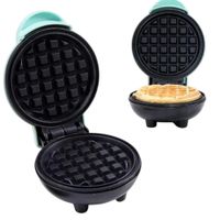 Mini Waflera Portátil Eléctrica antiadherente Celeste