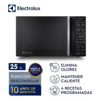 Microondas Negro Freestanding Eléctrico Electrolux 25L EMDY25S2MXB