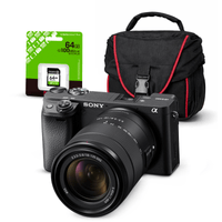 Cámara Sony Alpha a6400 Mirrorless + Lente 18-135mm + Kit Básico de Accesorios