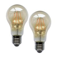 Pack x 2 Foco Led Bulbo 5.5W Luz Cálida Ambar Orange