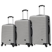 MALETAS DE VIAJE SET DE 3 ROYAL PLATEADO