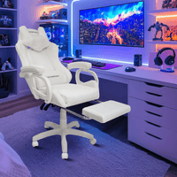 Silla Gamer Extingtion Sapp Gamuza-Cuerina Color Blanco