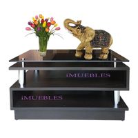 Mesa de Centro con vidrio Wengue Modelo ZETA - TEMEL