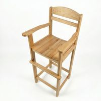 Silla de comer para niños altas en madera pino