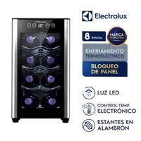 Vinera Termoeléctrica One Door Electrolux  8 Botellas Negro - ERW082XAMB