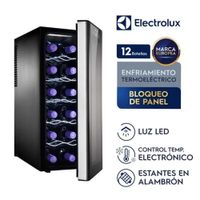 Vinera Termoeléctrica One Door Electrolux  12 Botellas Negro - ERW122XAMB