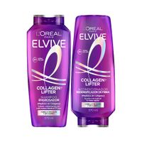 Pack ELVIVE: Shampoo Colágeno Lifter Frasco 370ml + Acondicionador Colágeno Lifter Frasco 370ml