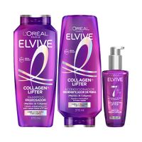 Pack ELVIVE Colágeno Lifter: Shampoo 370ml + Acondicionador 370ml + Sérum 100ml