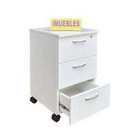 Gavetero para Oficina color Blanco – 3 Cajones – SAHIP – TEMEL