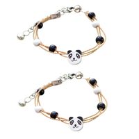 Set x 2 pulseras panda kawaii para mejores amigos o pareja