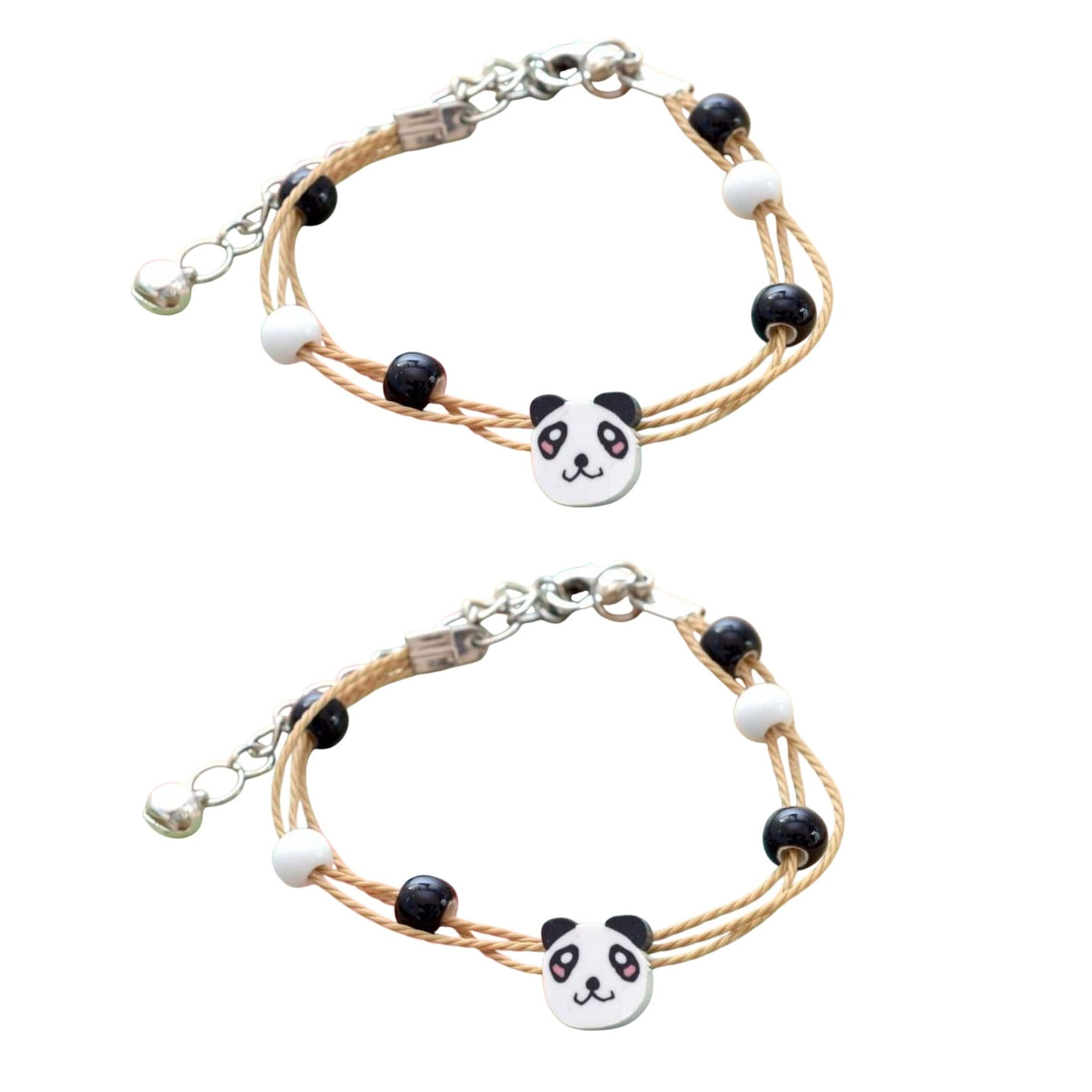 Set x 2 pulseras panda kawaii para mejores amigos o pareja