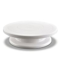 Porta torta Giratoria para decoracion de pastel en blanco -Diametro 28 cm