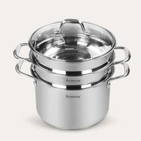 Espaguetera 6L acero inoxidable con tapa y vaporera FZ-0062SP