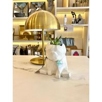Maceta Pet Friendly Pug -Blanco Chispeado
