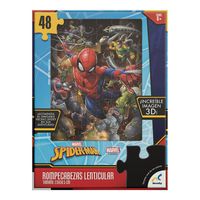 Rompecabezas Lenticular Spider Man 48 Piezas 3d Marvel