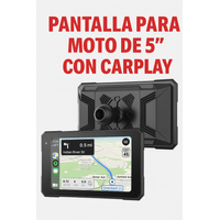 PANTALLA MOTO 5” CARPLAY Y ANDROID AUTO INALÁMBRICO IMPERMEABLE IPX7