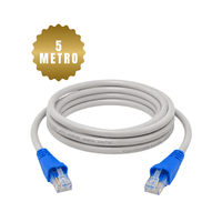 Cable De Red Internet Ethernet Rj45 Cat-5E de 5 Metros Gris