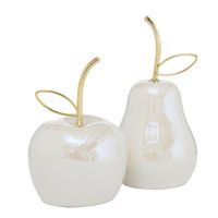 Adorno Fruta Blanco 12 Cm